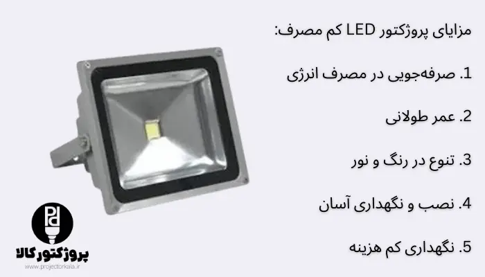 مزایای پروژکتور LED کم مصرف